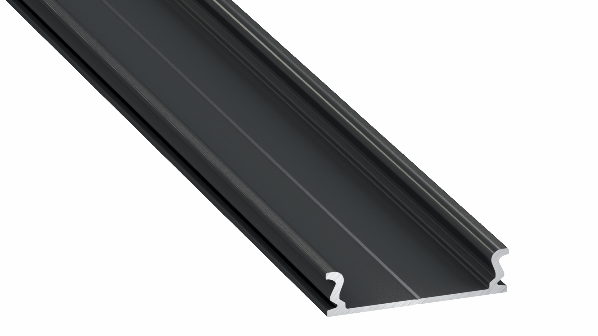 Lumines profile type MODI lacquered black, 4,15 m